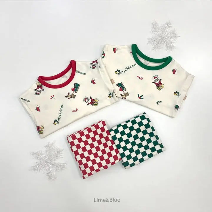 Lime & Blue - Korean Children Fashion - #childrensboutique - Chess Christmas Easywear