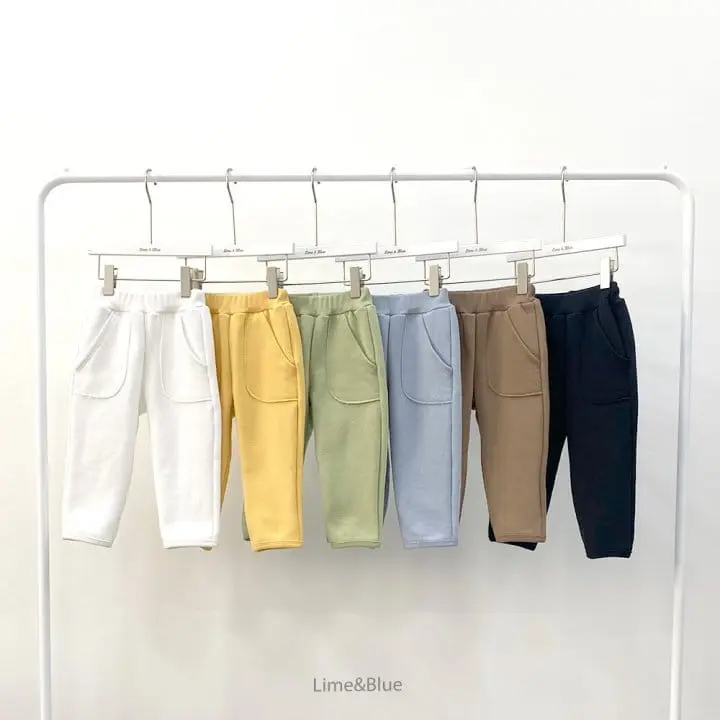 Lime & Blue - Korean Children Fashion - #childofig - Lime Friends Top Bottom Set - 4
