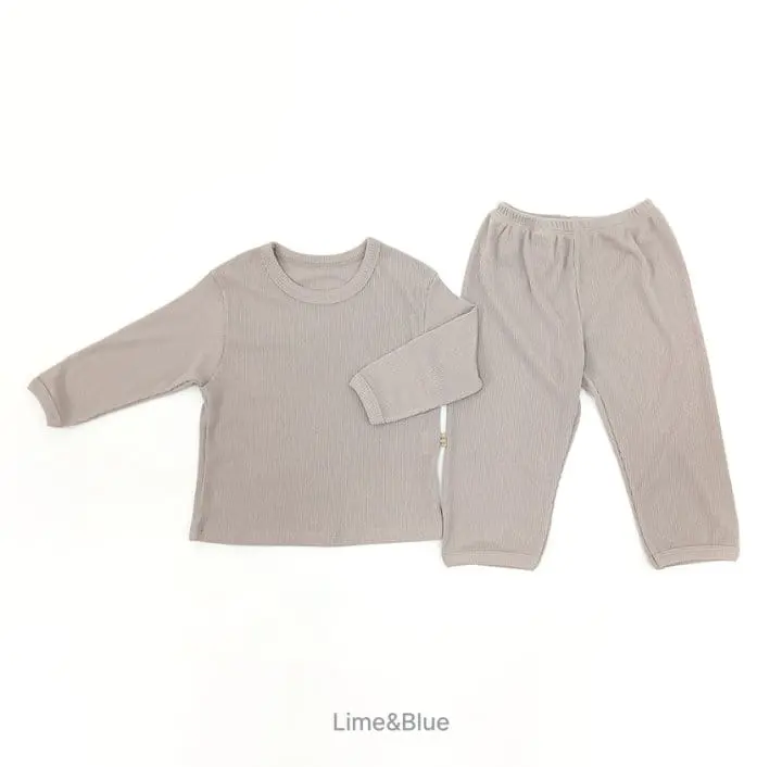 Lime & Blue - Korean Children Fashion - #fashionkids - Rib Bonbon Easywear - 12