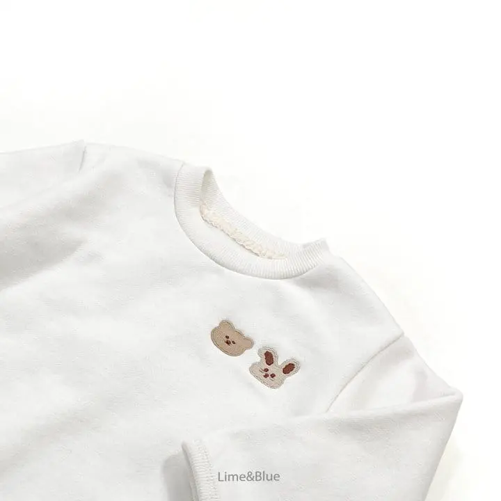Lime & Blue - Korean Children Fashion - #littlefashionista - Lime Friends Top Bottom Set - 12