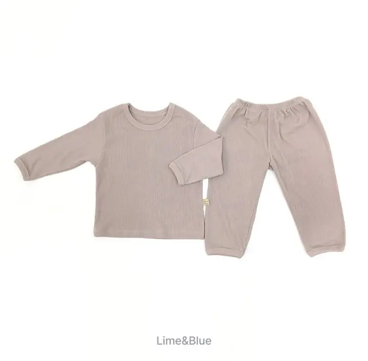 Lime & Blue - Korean Children Fashion - #littlefashionista - Rib Bonbon Easywear - 4