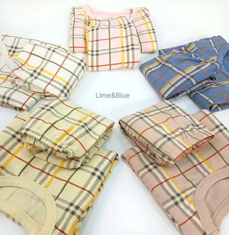 Lime & Blue - Korean Children Fashion - #magicofchildhood - Warm Check Easywear - 3