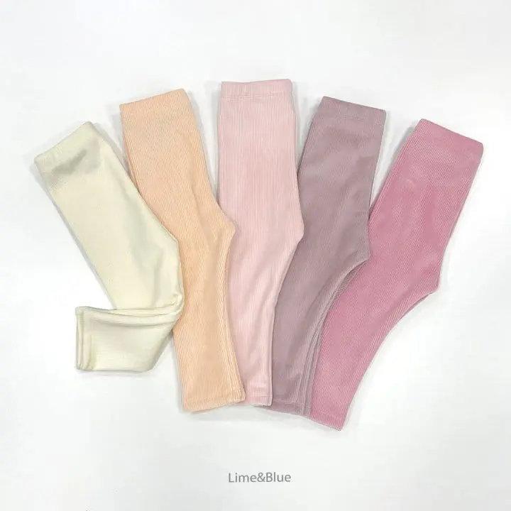 Lime & Blue - Korean Children Fashion - #magicofchildhood - Veloure Leggings - 2