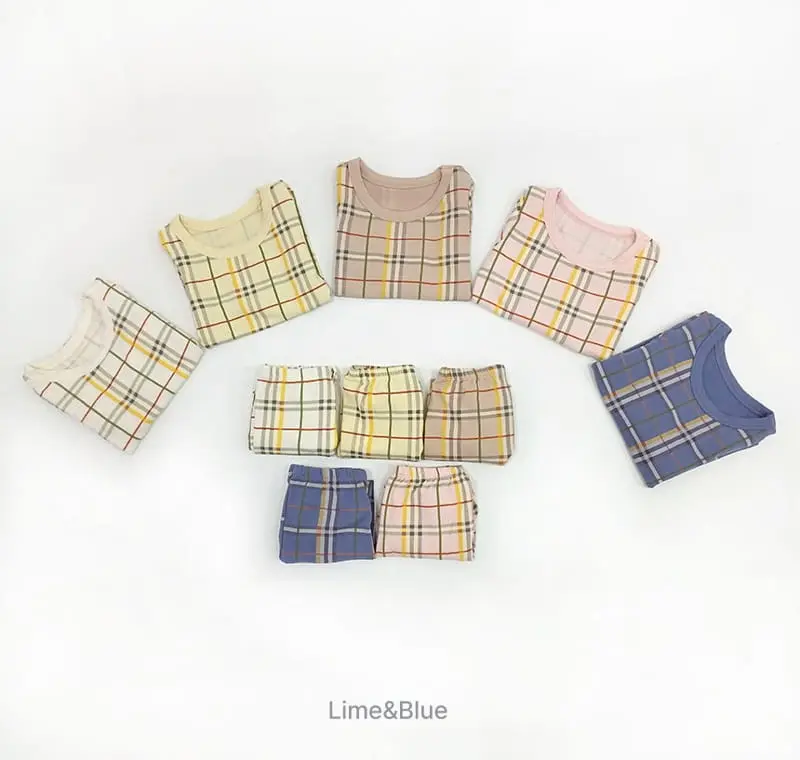 Lime & Blue - Korean Children Fashion - #magicofchildhood - Warm Check Easywear - 4