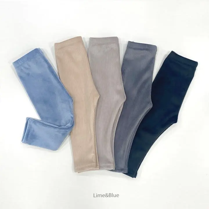 Lime & Blue - Korean Children Fashion - #minifashionista - Veloure Leggings - 3