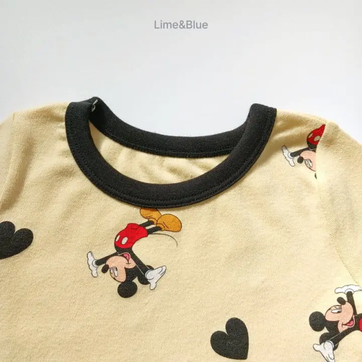 Lime & Blue - Korean Children Fashion - #minifashionista - MK Heart Top Bottom Set - 10