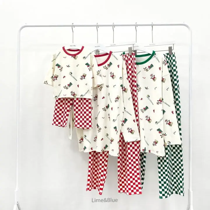 Lime & Blue - Korean Women Fashion - #momslook - Chess Christmas Easywear Mom - 3