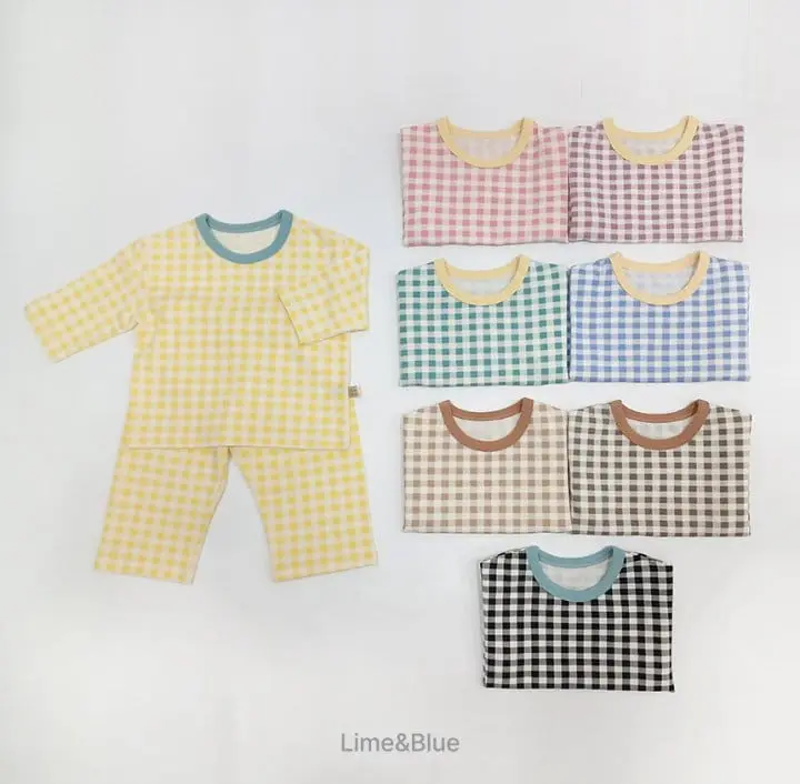 Lime & Blue - Korean Women Fashion - #momslook - Cracker Check Easywear Mom