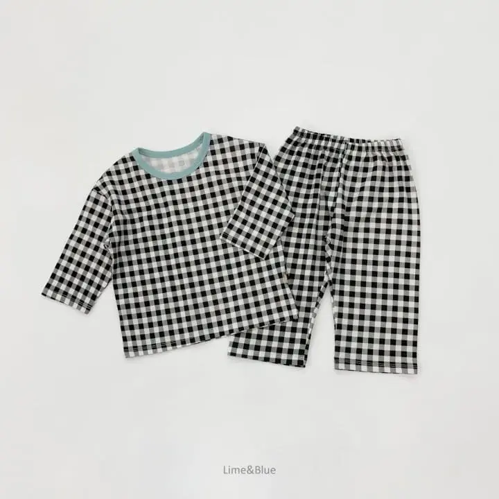 Lime & Blue - Korean Women Fashion - #momslook - Cracker Check Easywear Mom - 7
