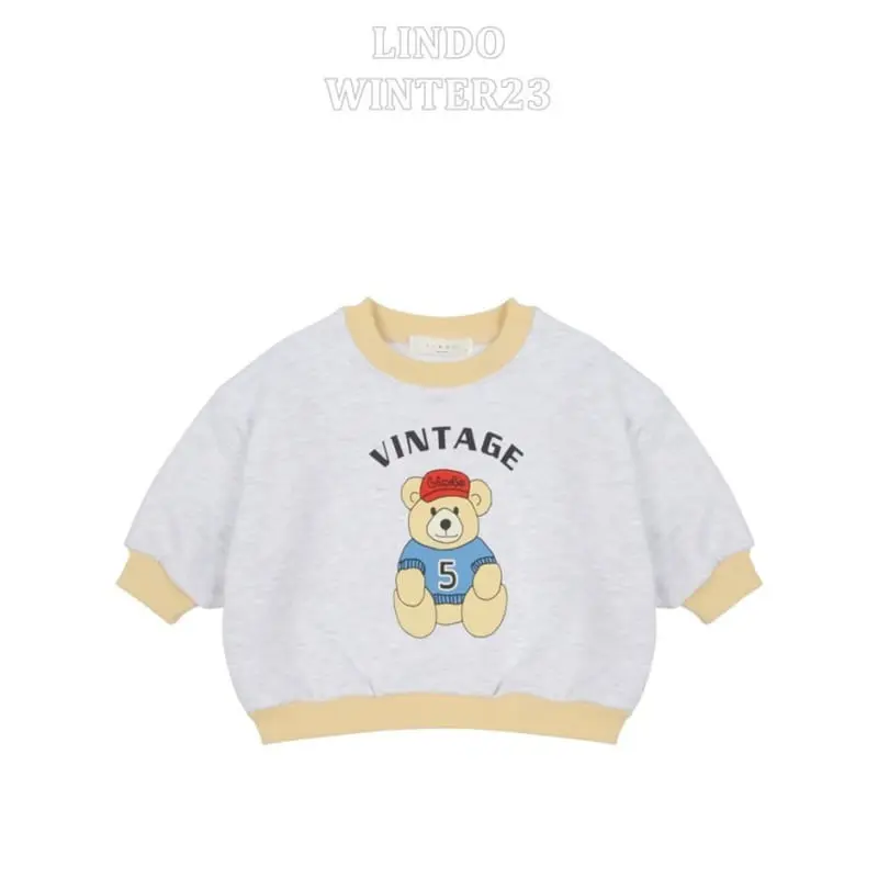 Lindo - Korean Children Fashion - #kidsshorts - Vintge Bear Sweatshirt - 4