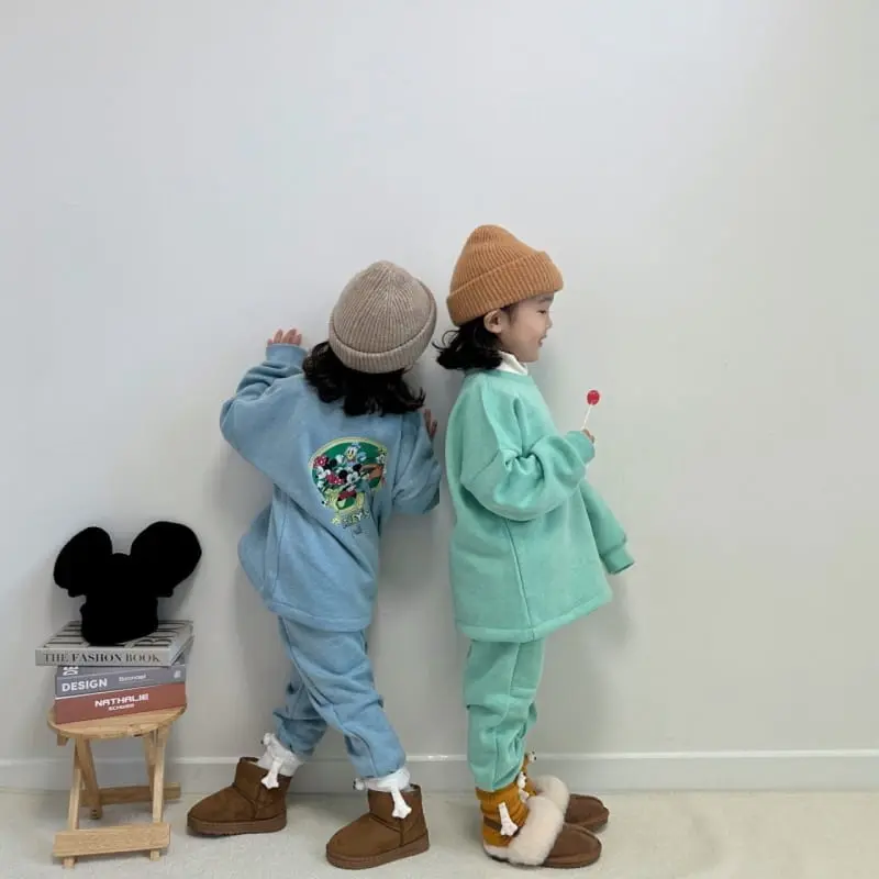 Little Rabbit - Korean Children Fashion - #Kfashion4kids - Fleece String Top Bottom Set - 8