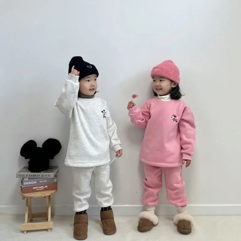 Little Rabbit - Korean Children Fashion - #discoveringself - Fleece String Top Bottom Set - 4