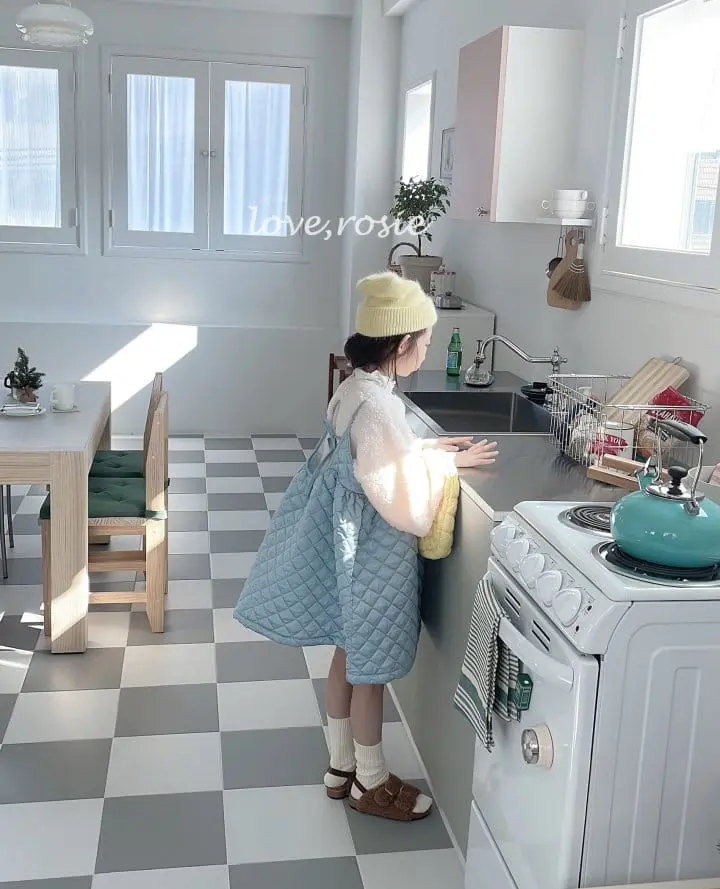 Love Rosie - Korean Children Fashion - #Kfashion4kids - Satin Cloud Quilting One-piece - 8