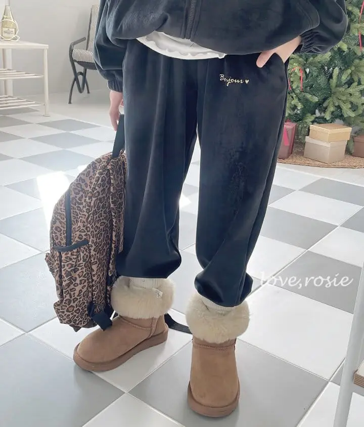 Love Rosie - Korean Children Fashion - #fashionkids - Bon Jour Veloure Set - 4