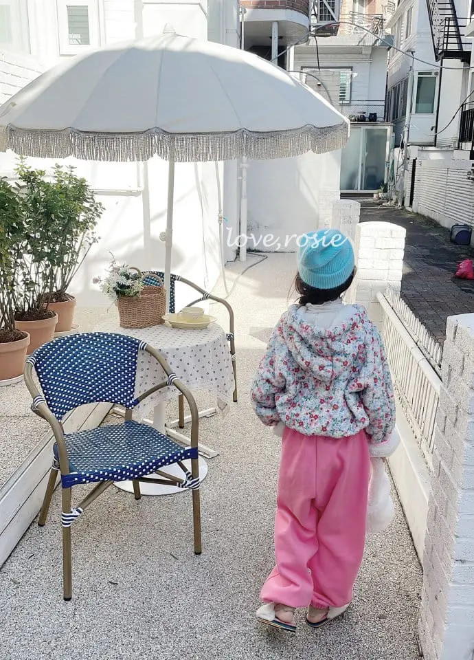 Love Rosie - Korean Children Fashion - #kidsshorts - Flower St Boa Kangaroo Hoody - 4