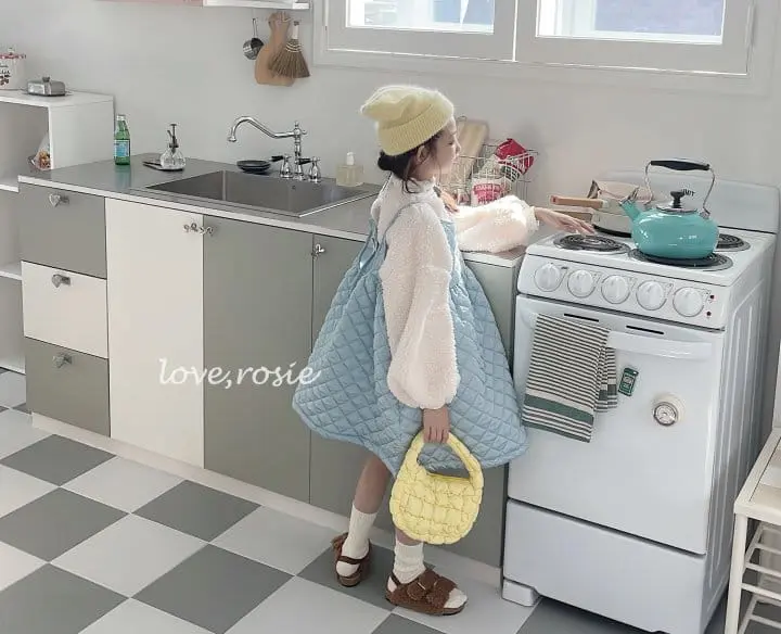 Love Rosie - Korean Children Fashion - #kidzfashiontrend - Satin Cloud Quilting One-piece - 7