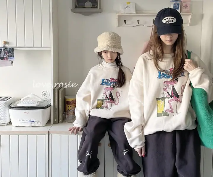 Love Rosie - Korean Children Fashion - #littlefashionista - Fleece Pink Tie Sweatshirt - 12