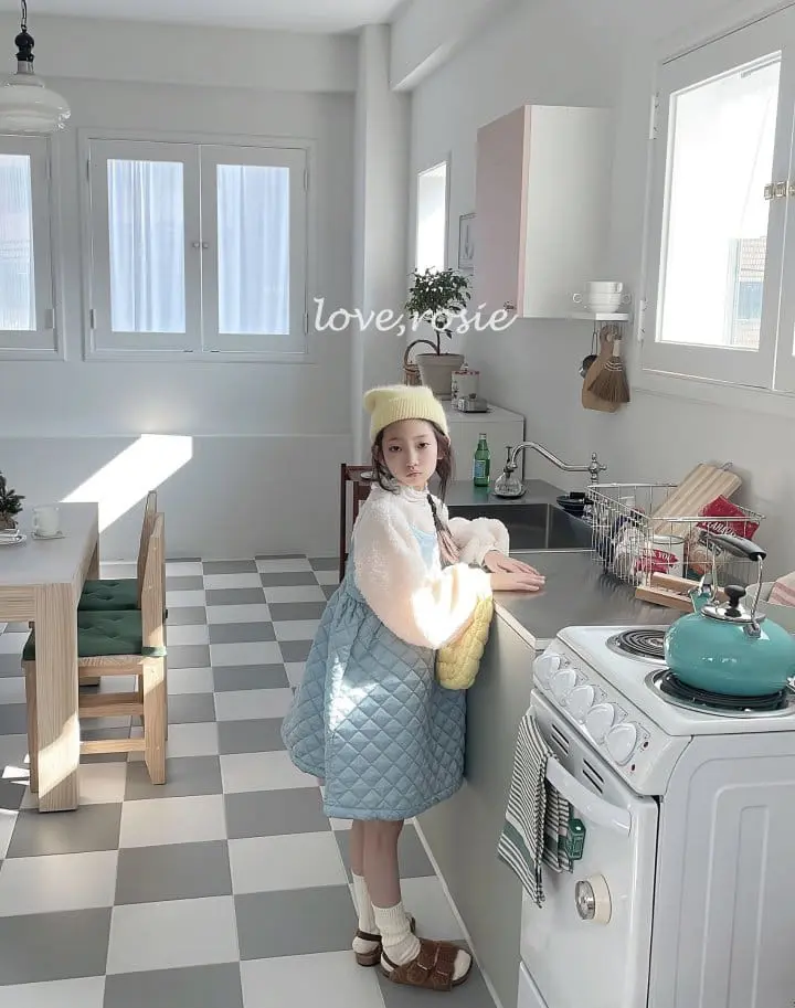 Love Rosie - Korean Children Fashion - #littlefashionista - Satin Cloud Quilting One-piece - 9