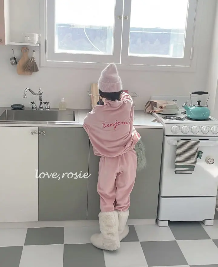 Love Rosie - Korean Children Fashion - #littlefashionista - Bon Jour Veloure Set - 8