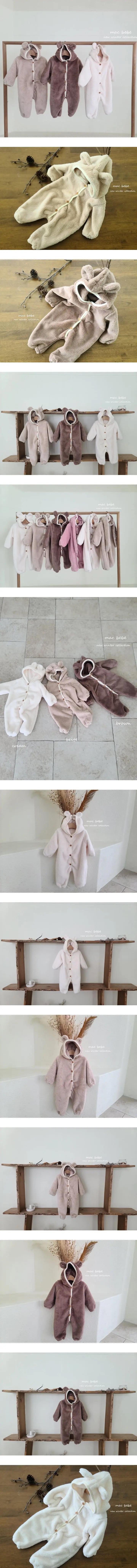Mac - Korean Baby Fashion - #babylifestyle - Bear All In One