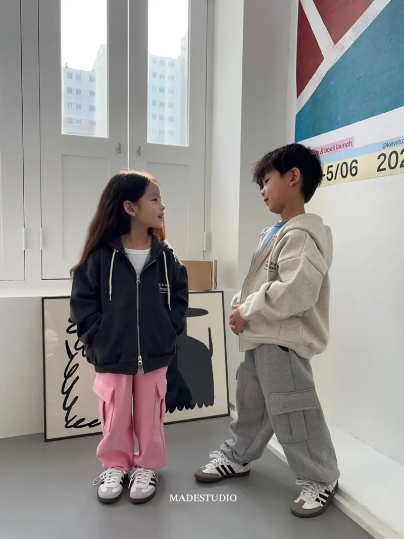 Made Studio - Korean Children Fashion - #discoveringself - Fleece Hoody Zip-up - 8