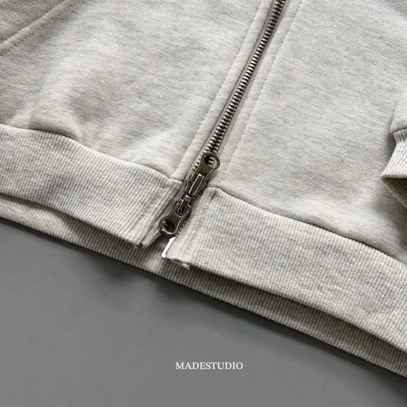 Made Studio - Korean Children Fashion - #kidsshorts - Fleece Hoody Zip-up - 10