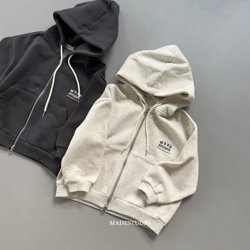 Made Studio - Korean Children Fashion - #kidzfashiontrend - Fleece Hoody Zip-up - 12