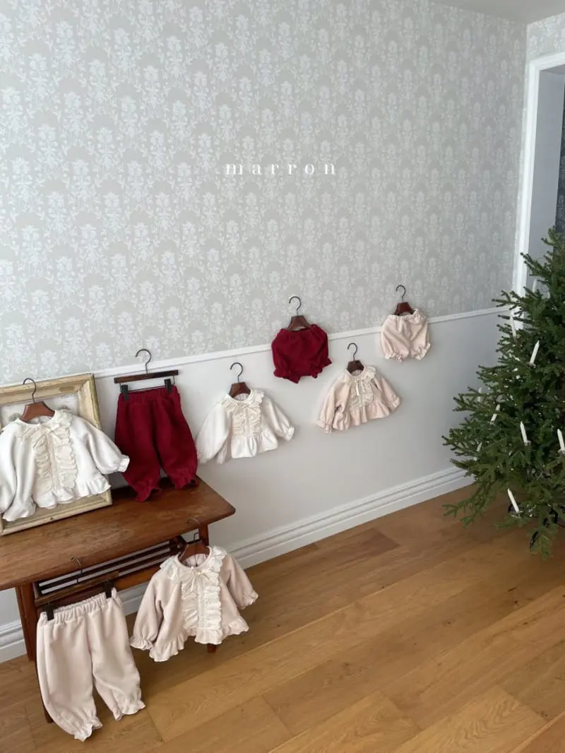 Marron Kid - Korean Baby Fashion - #babyboutique - Jingle Bell Top Bottom Set