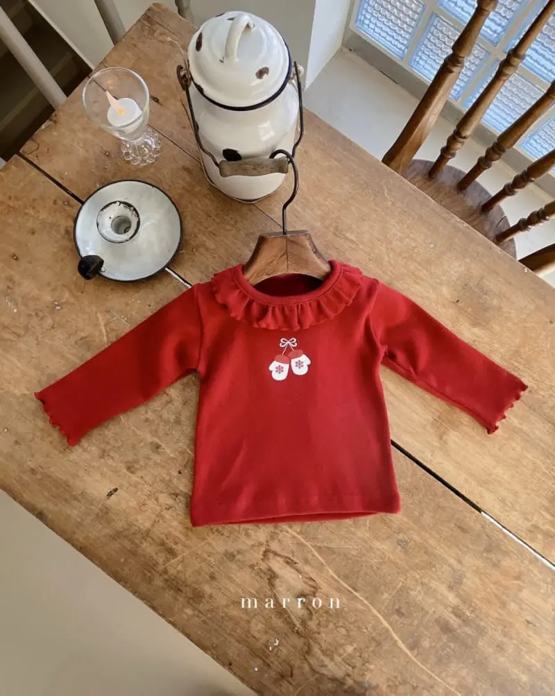 Marron Kid - Korean Baby Fashion - #babyboutiqueclothing - Ribbon Gloves Tee
