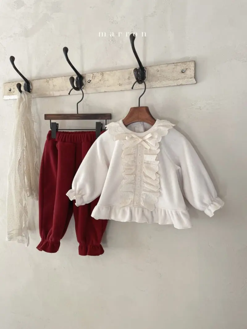 Marron Kid - Korean Baby Fashion - #babyboutiqueclothing - Jingle Bell Top Bottom Set - 4