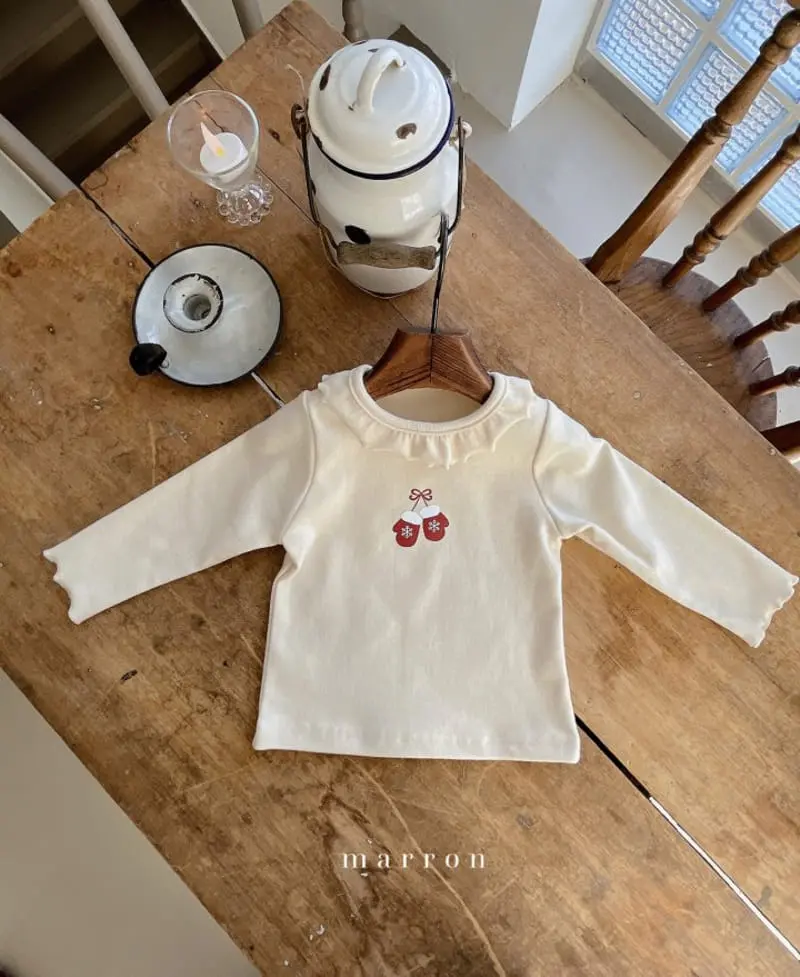 Marron Kid - Korean Baby Fashion - #babyclothing - Ribbon Gloves Tee - 2