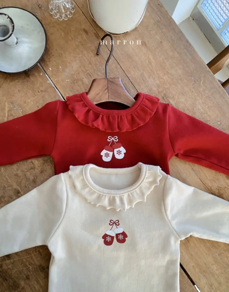 Marron Kid - Korean Baby Fashion - #babyfashion - Ribbon Gloves Tee - 3