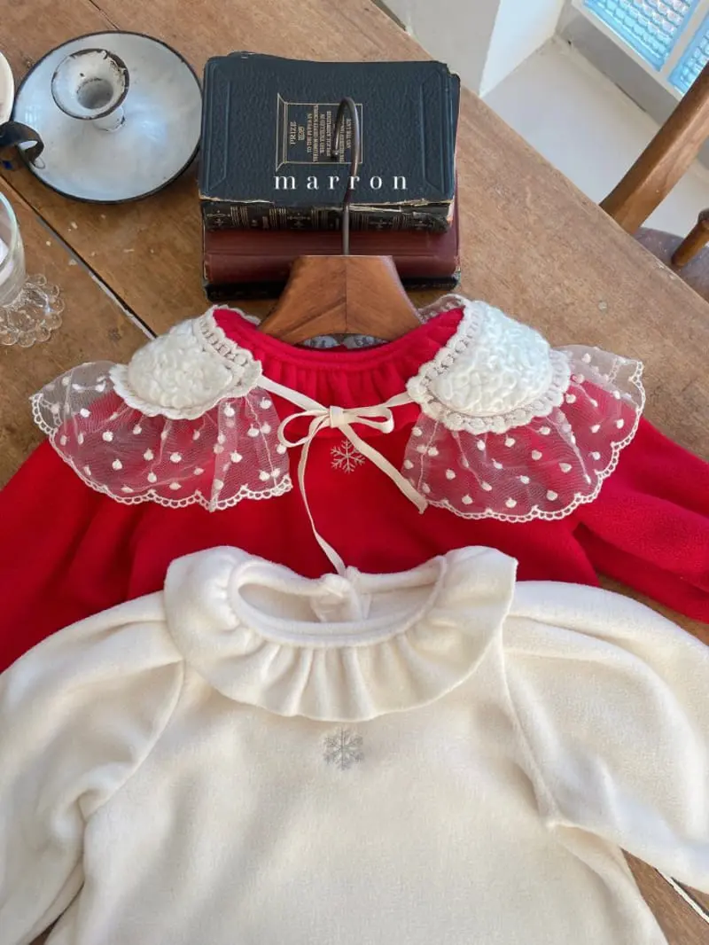 Marron Kid - Korean Baby Fashion - #babyfashion - Snow Flower Blouse