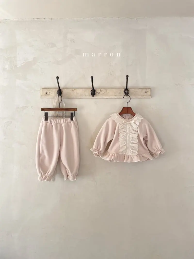 Marron Kid - Korean Baby Fashion - #babyfever - Jingle Bell Top Bottom Set - 6