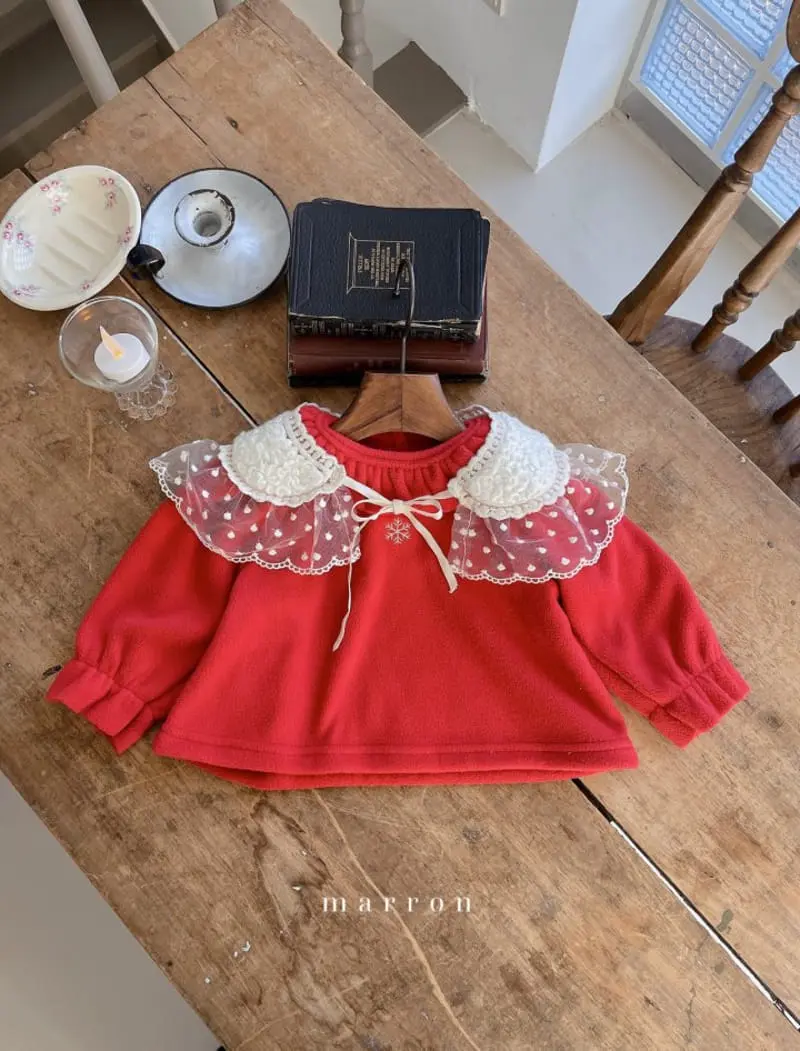 Marron Kid - Korean Baby Fashion - #babyfever - Snow Flower Blouse - 2