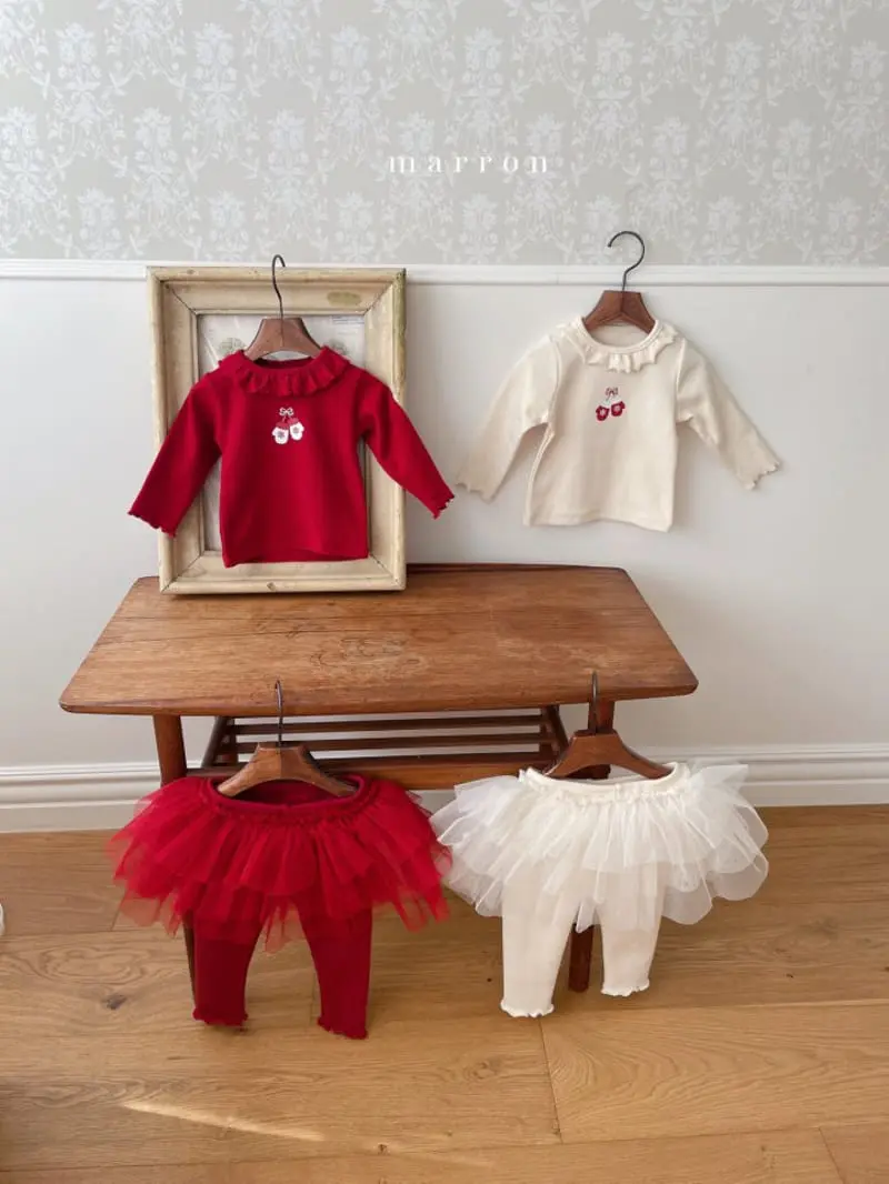 Marron Kid - Korean Baby Fashion - #babygirlfashion - Ribbon Gloves Tee - 5