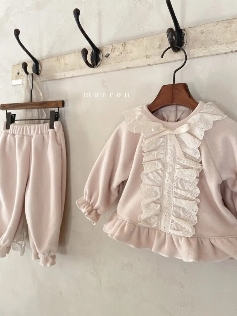 Marron Kid - Korean Baby Fashion - #babylifestyle - Jingle Bell Top Bottom Set - 8