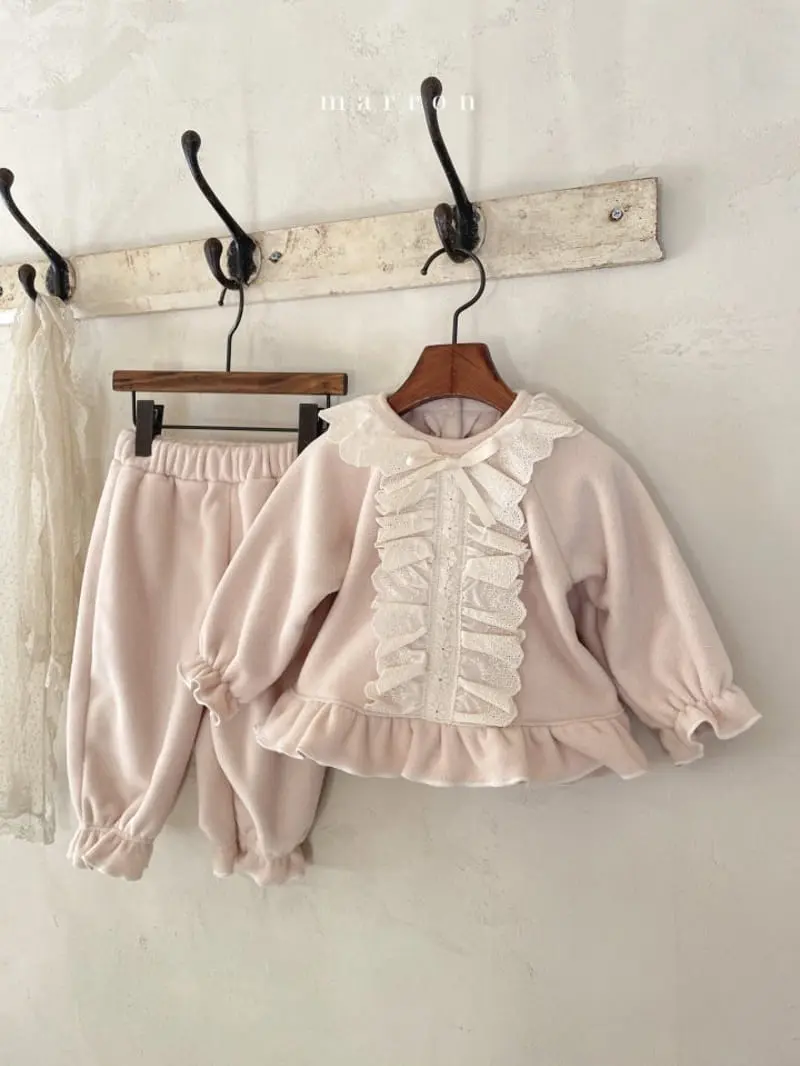Marron Kid - Korean Baby Fashion - #babyoninstagram - Jingle Bell Top Bottom Set - 9