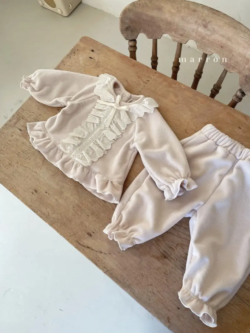 Marron Kid - Korean Baby Fashion - #babyoutfit - Jingle Bell Top Bottom Set - 11