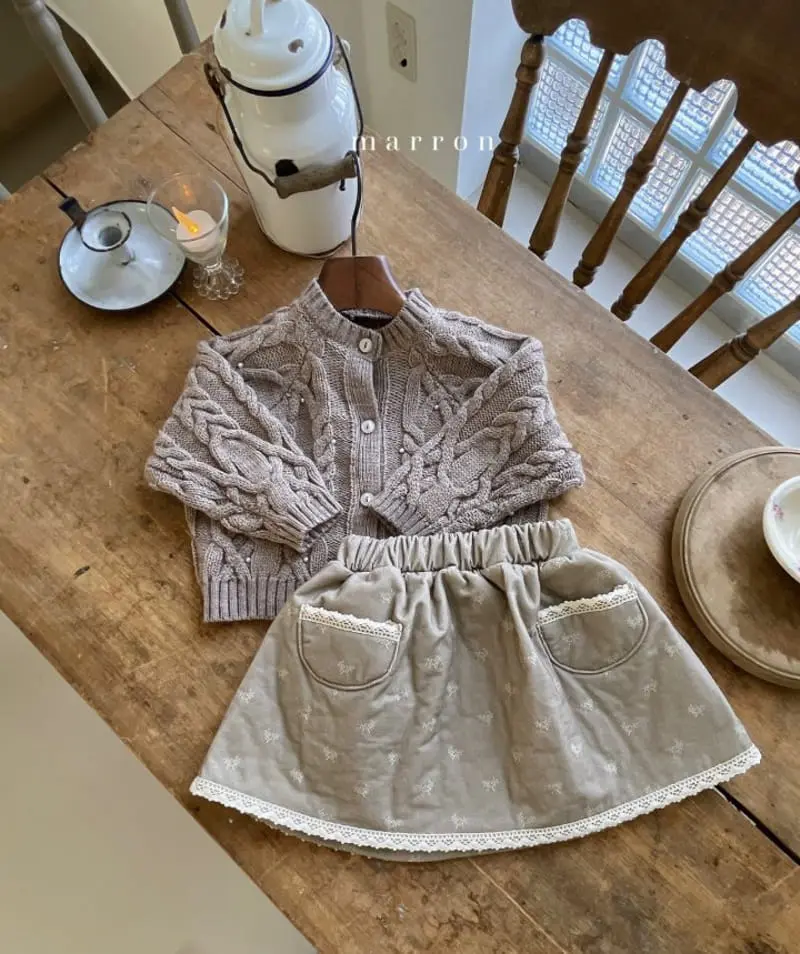 Marron Kid - Korean Baby Fashion - #onlinebabyboutique - Noel Skirt - 9