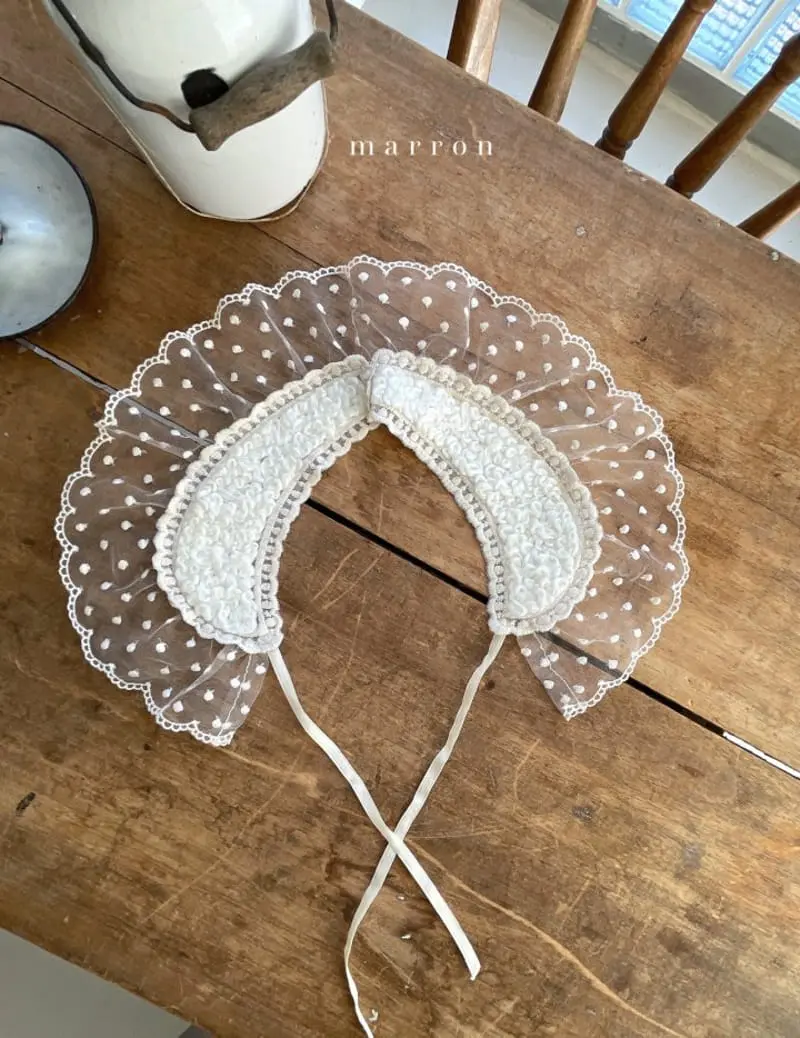 Marron Kid - Korean Children Fashion - #littlefashionista - Lace Collar Tee