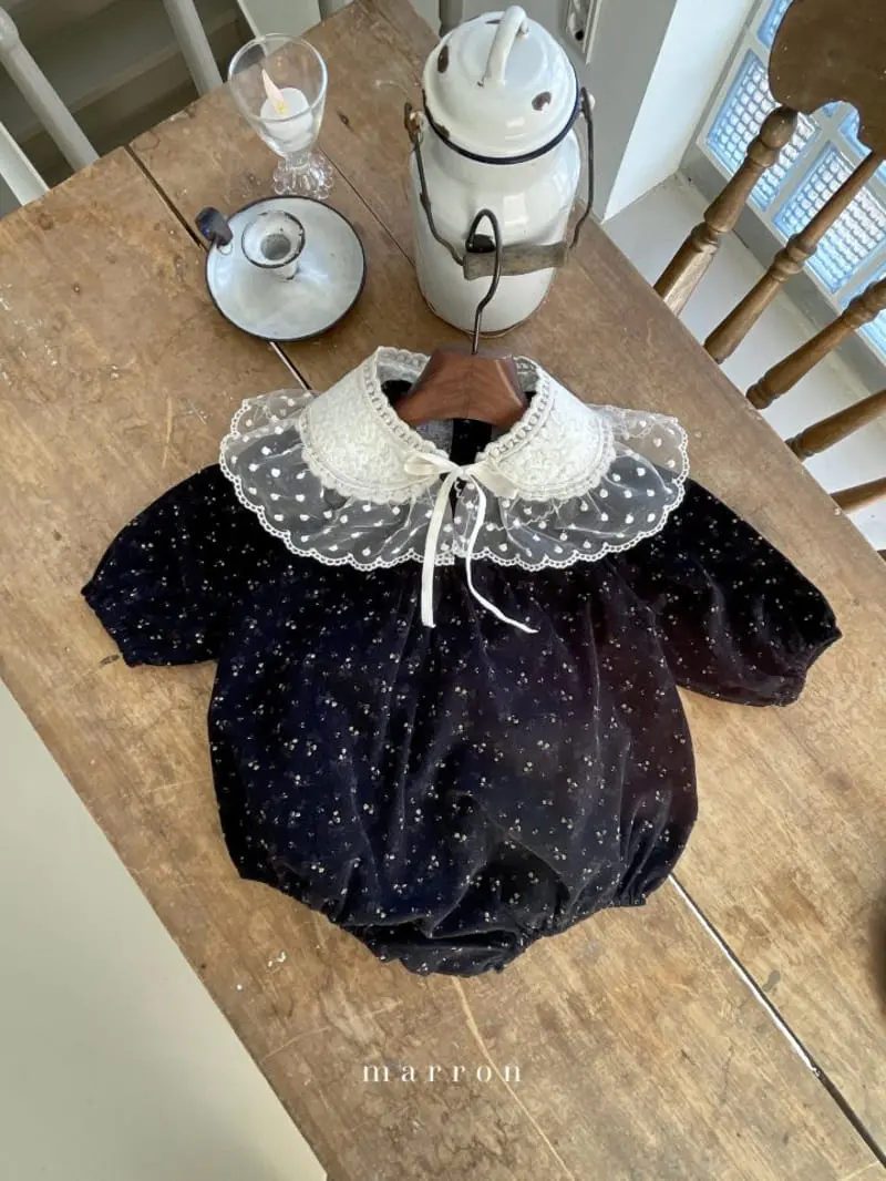 Marron Kid - Korean Children Fashion - #minifashionista - Lace Collar Tee - 3