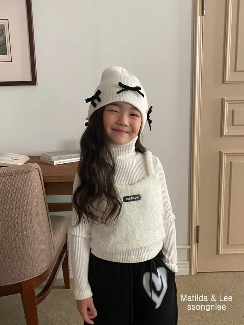 Matilda & Lee - Korean Children Fashion - #childofig - Heart Rib Turtleneck Tee - 8