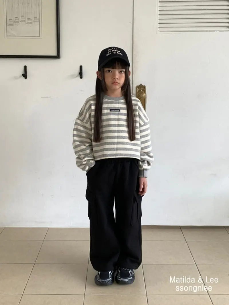 Matilda & Lee - Korean Children Fashion - #childrensboutique - Stripes Lavel Sweatshirt - 11