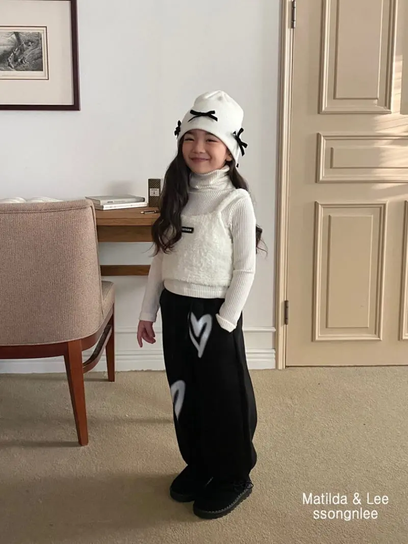 Matilda & Lee - Korean Children Fashion - #designkidswear - Heart Rib Turtleneck Tee - 10