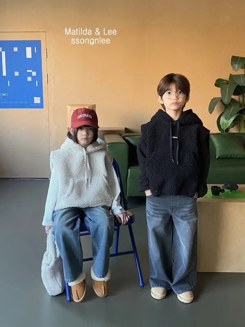 Matilda & Lee - Korean Children Fashion - #fashionkids - Bbogle Fluffy Hoody Vest - 7
