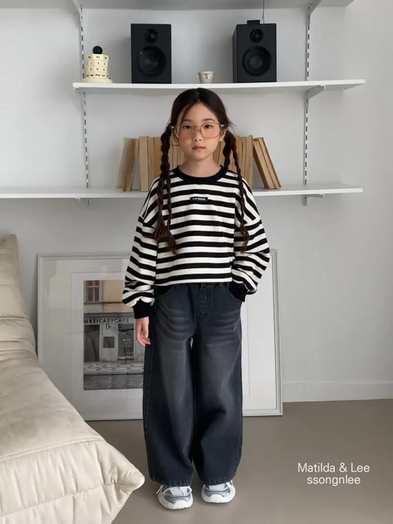 Matilda & Lee - Korean Children Fashion - #kidzfashiontrend - Wide Black Jeans - 6