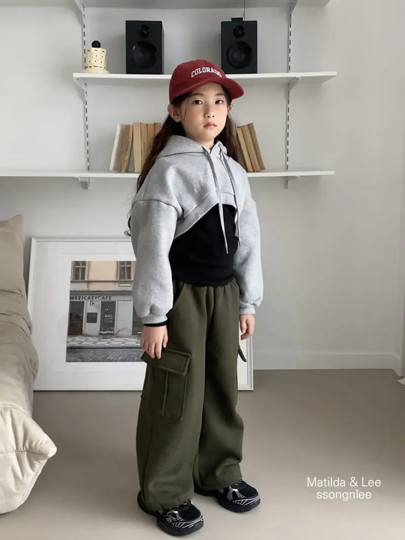 Matilda & Lee - Korean Children Fashion - #minifashionista - Unbal Crop Hoody - 5
