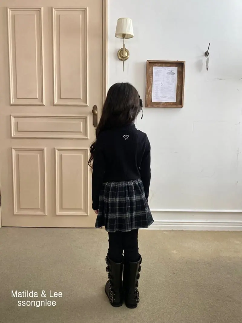 Matilda & Lee - Korean Children Fashion - #todddlerfashion - Check Skirt Leggings - 3
