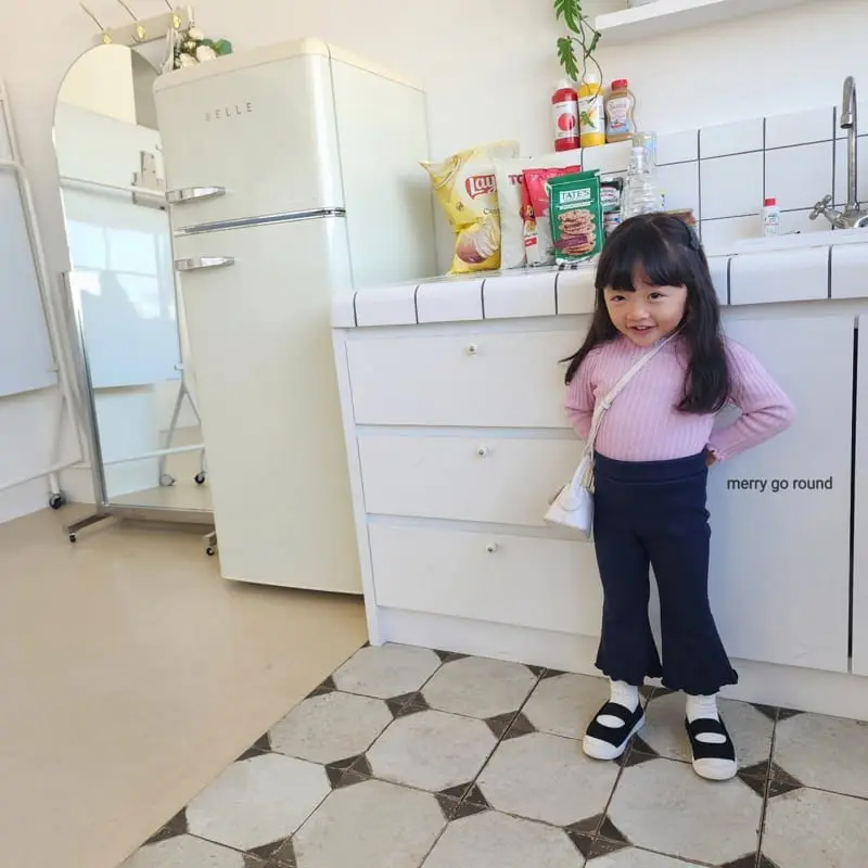 Merry Go Round - Korean Children Fashion - #childofig - Fleece Jelly Bootscut Pants - 7
